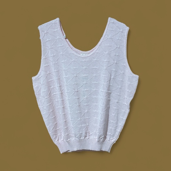 Avon Tops - C063 - Avon Light NWT Pink Textured Knit Top Sweater Vest Sz XL